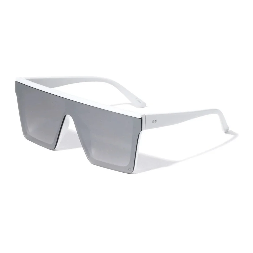 Men‎ Sunglasses Outfit Elegant Rectangular UV400 Protection White Frame Elegant